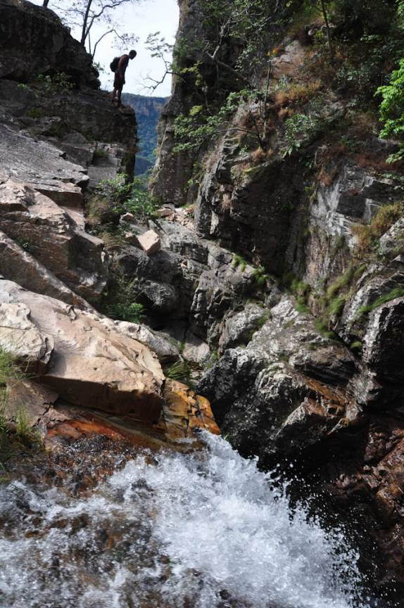 Observando o canyon da Prata, na Chapada dos Veadeiros, região de Cavalcante - GO